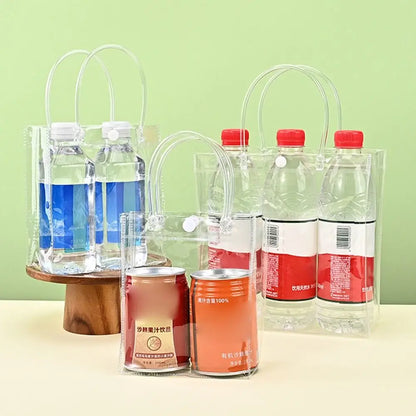 The New PVC Handbag Plastic Candy Bag Convenient Large Capacity Transparent Gift Jelly Bag Gift Bag School Work Daily Matching