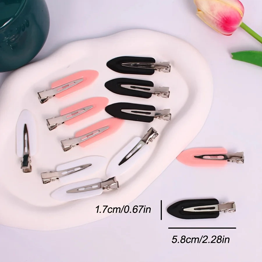4-piece hair clip set, bangs clip, non slip hair clip, plastic non bending flat head hair clip, suitable for hair salon home use