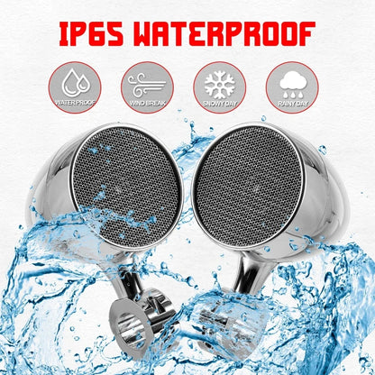 3inch Motorcycle Audio bluetooth/USB high-power audio with remote control for 26-33mm Handlebar Guard Bar Support MP3/WMA/WAV