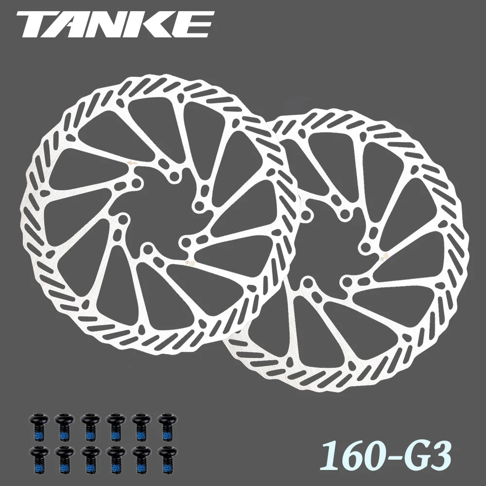 TANKE Bike Disc Brake 140 160 180 203 Rotors With Bolts Hydraulic Brake Road Mountain Bicycle MTB Oil Slick Rotor Bicycle Parts
