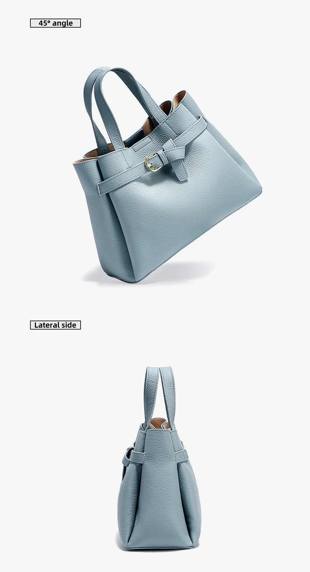 Zency Fashion Genuine Leather Top-handle Bag For Women Luxury Designer Crossbody Bag Zipper Purse Elegant OL Work Bag Tote Sac