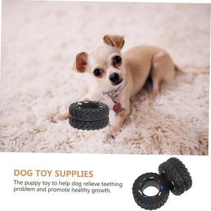 1pc Durable Dog Chew Wheel Toy Chew-Resistant Interactive Sound Teeth Training Supplies Suitable for Puppies Small Medium Dogs