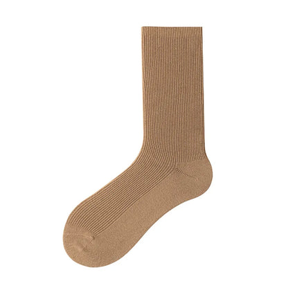 Women's Socks New Autumn Casual Simple Solid Color Winter Warm Socks For Women Korean Style Middle Tube Girls Pile Socks