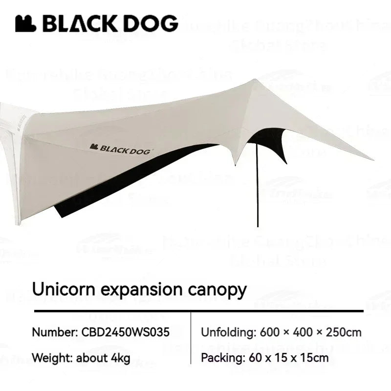 BLACKDOGAutomatic Dome Shelter Tent Self-supporting Quick Open Black Coating Outdoor Camping Canopy Expand Tarp Traveling Family