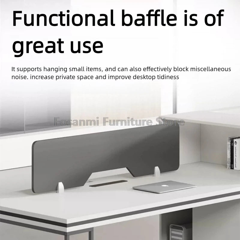 Office Staff Work Desk and Chair Sets Modern Computer Desks with Storage Drawn and Screen Home Furniture Swivel Chairs Table Set