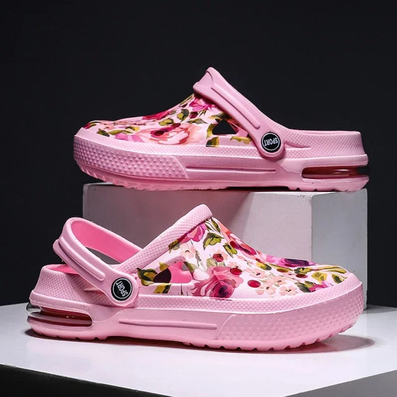 Women's Ethnic Shoes Clogs Soft Sole Two-way Wear for Beach Mules and Pool Women Garden Slides Indoor Nursing Clogs Sandals