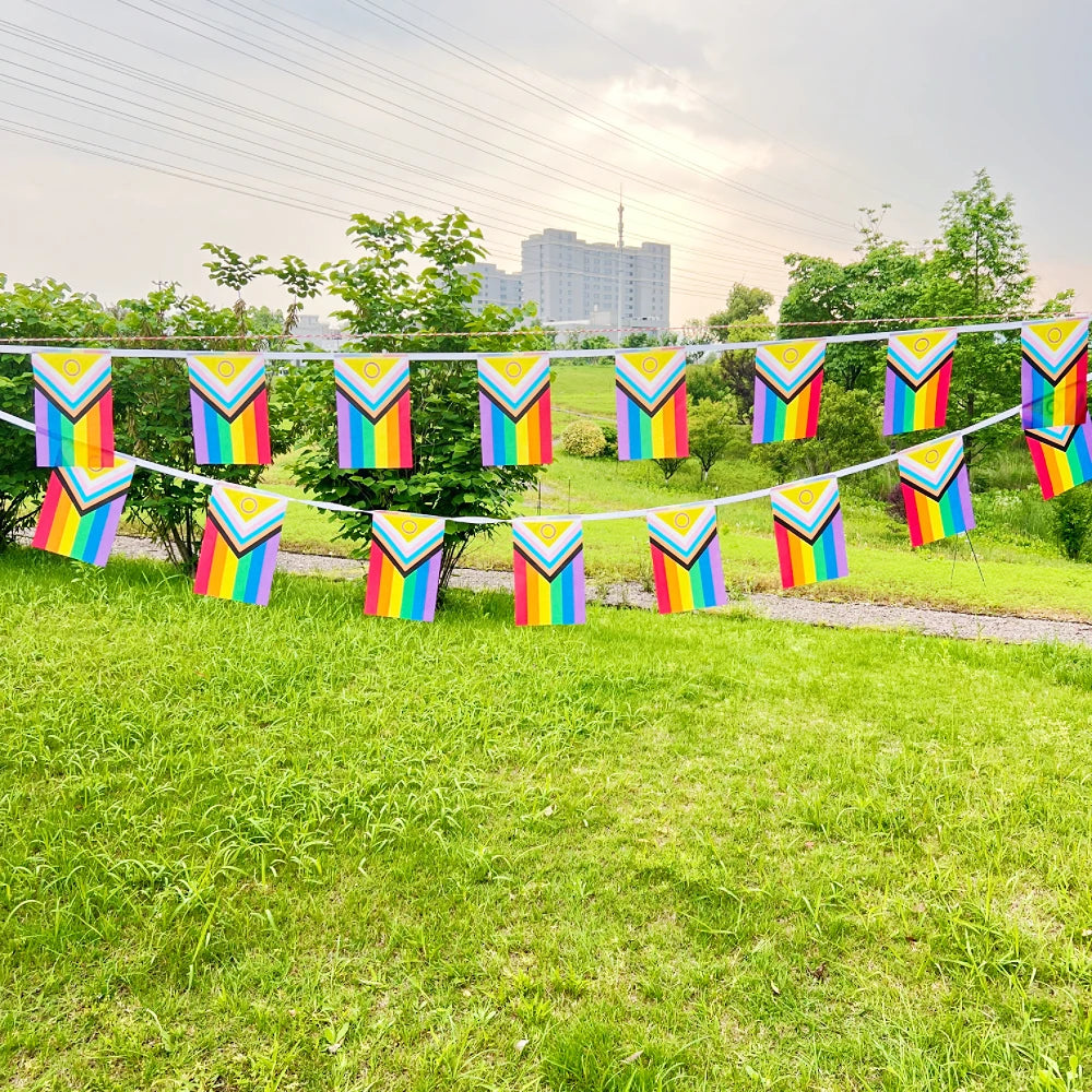 rainbow Flags 14x21cm20pcs /set gay pride rainbow Peace Flag Pride Flag