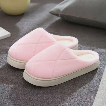 2025 Winter Plush Slippers - Cozy Non-Slip Indoor Warm House Shoes, Cute Lightweight Couple's Unisex Thick Sole Home Slippers