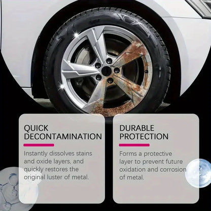 NEW Chrome & Metal Polishing Paste - Car Plating Restoration Cream for Shiny Wheels, Bumpers & MoreChrome & Metal Polishing