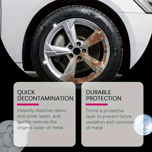 NEW Chrome & Metal Polishing Paste - Car Plating Restoration Cream for Shiny Wheels, Bumpers & MoreChrome & Metal Polishing