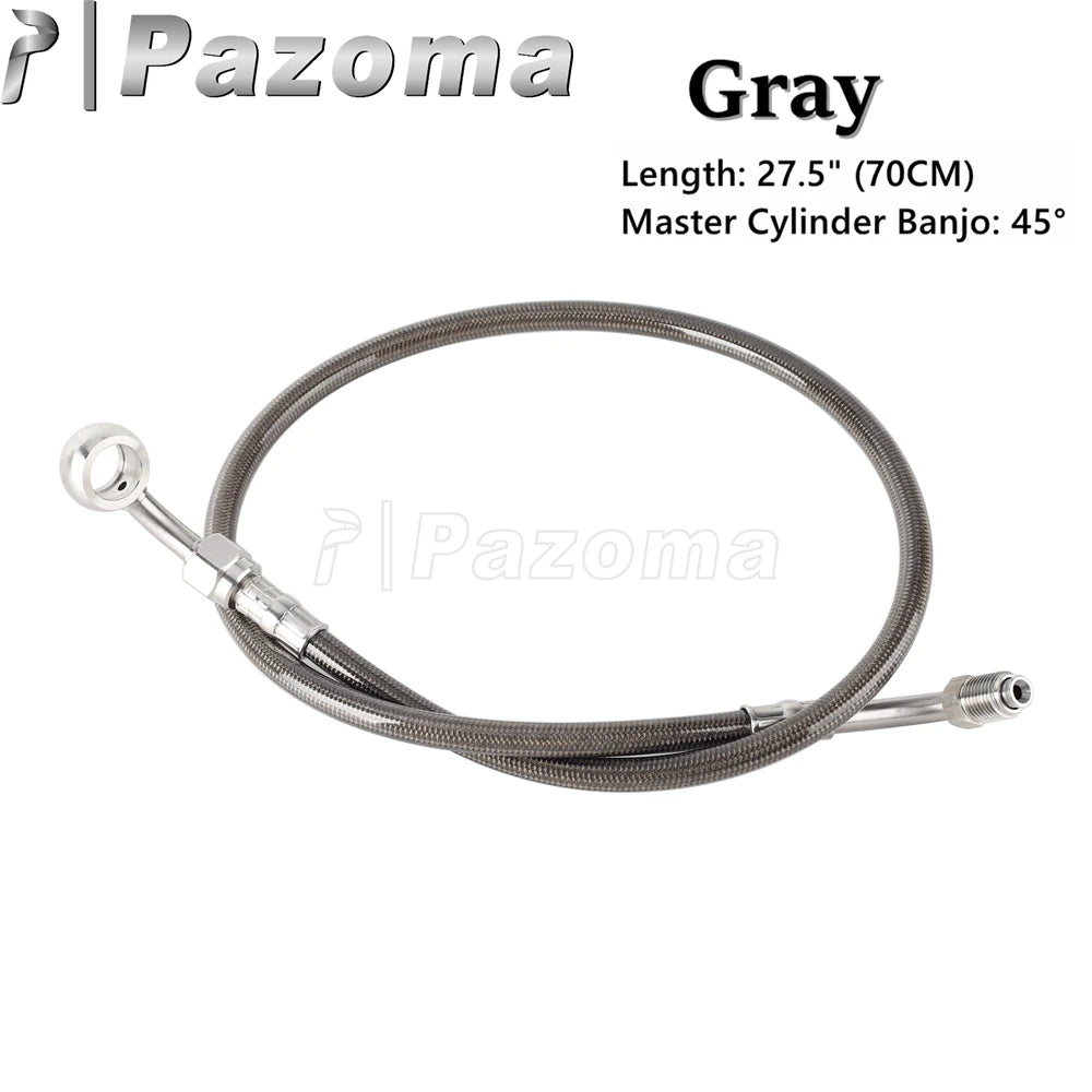 Motorcycle Hydraulic Banjo Braided Line Steel Brake Hose Cable For Harley Softail Slim Breakout Deluxe Street Bob Fat Boy 18-23