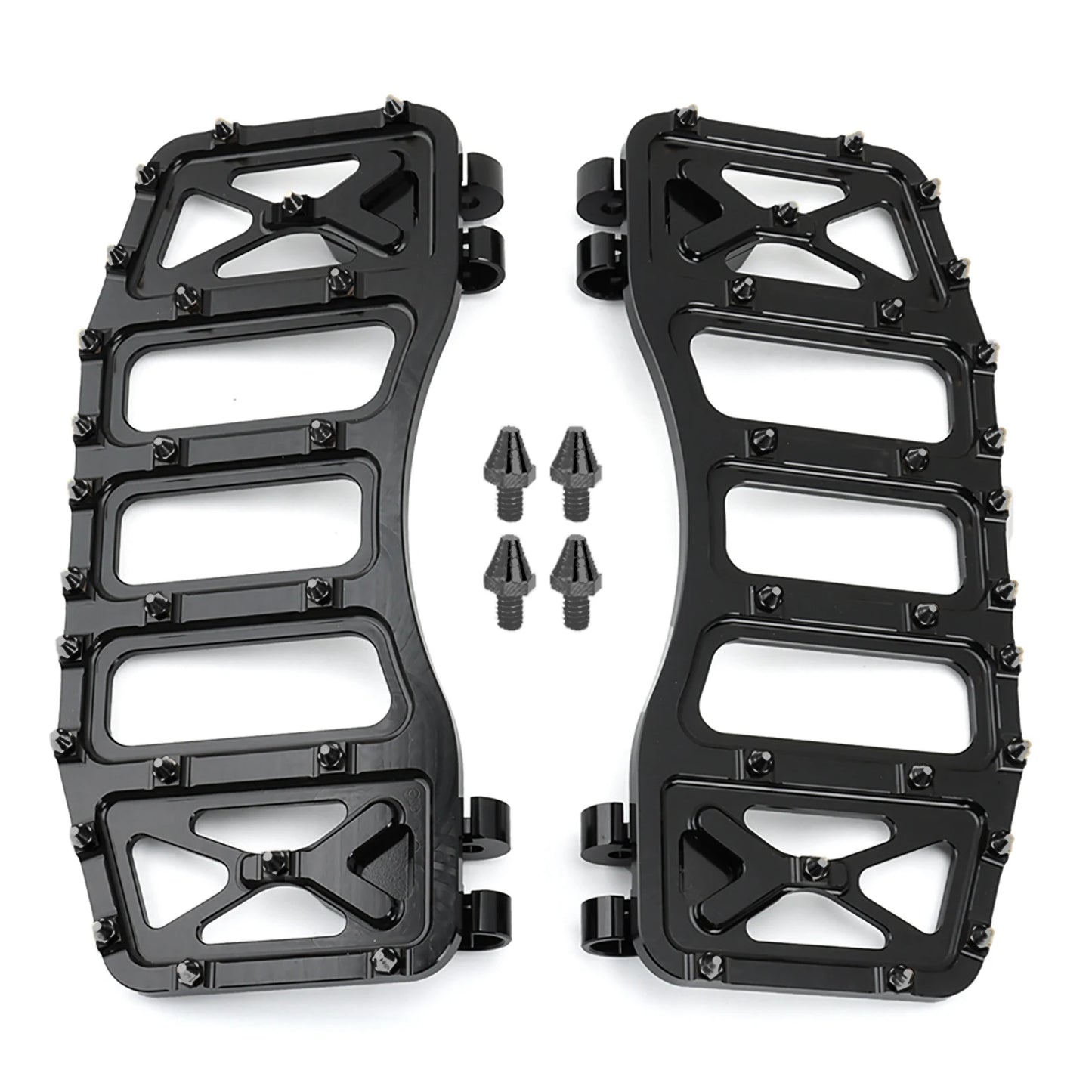 Wide Floorboards MX Foot Pegs Footrest Driver Pedals for Harley Touring Road King Street Glide 86-2023 Softail Fatboy Dyna FLD