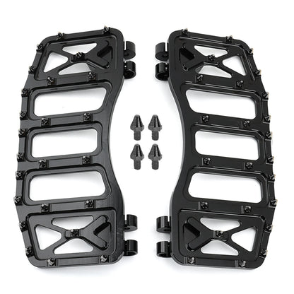 Wide Floorboards MX Foot Pegs Footrest Driver Pedals for Harley Touring Road King Street Glide 86-2023 Softail Fatboy Dyna FLD