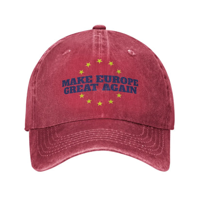 New Make Europe Great Again  Casual Baseball Cap For Couple Women Spring  Kpop Rock Hip Hop Hats Fashion Dropshipping Snapback C