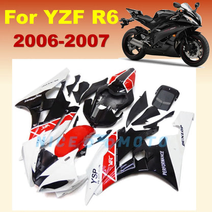 100% Fit Fairings Set for YAMAHA YZF R6 2006 2007 YZFR6 06 07 YZF-R6 ABS Plastic Injection Motorcycle  kit