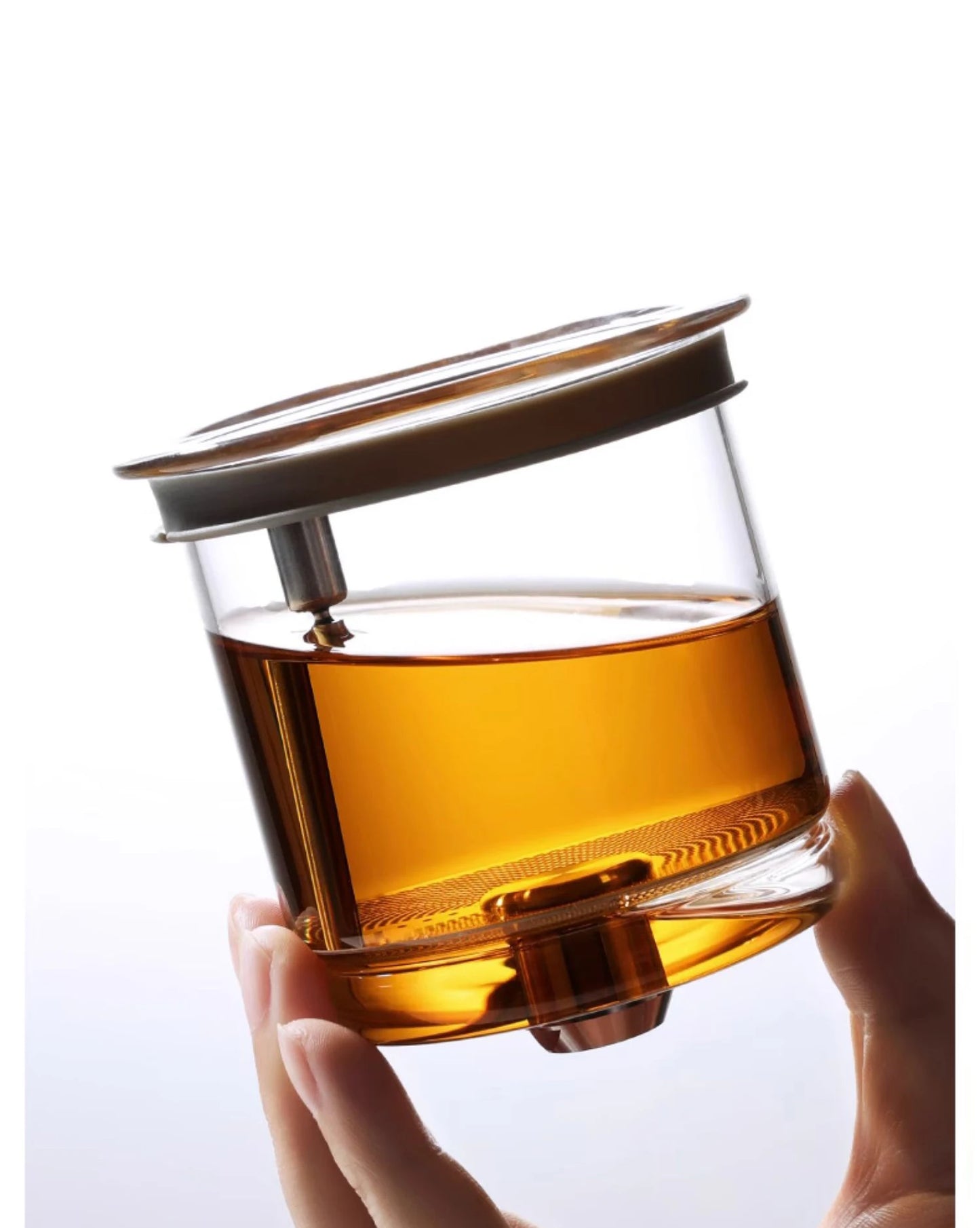 Samadoyo-Magnetic Switch Tea Pot, High-End Tea Set, Tea Water Separator, Household Tea Making Tool, Heat-Resistant Glass Tea Dis