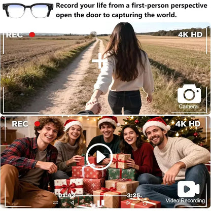 2026New 800W Pixel Camera Smart Glasses Men Video Recording AI Photo Recognition Bluetooth Call Voice Translation Sunglasses Man