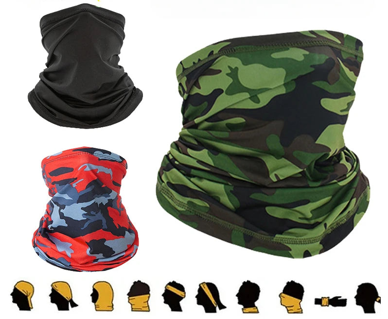 Summer Cycling Face Mask Motorcycle Balaclava Mask Uv Protection Scarf Men Women Bandana Neck Cover Outdoor Fishing Hiking Golf