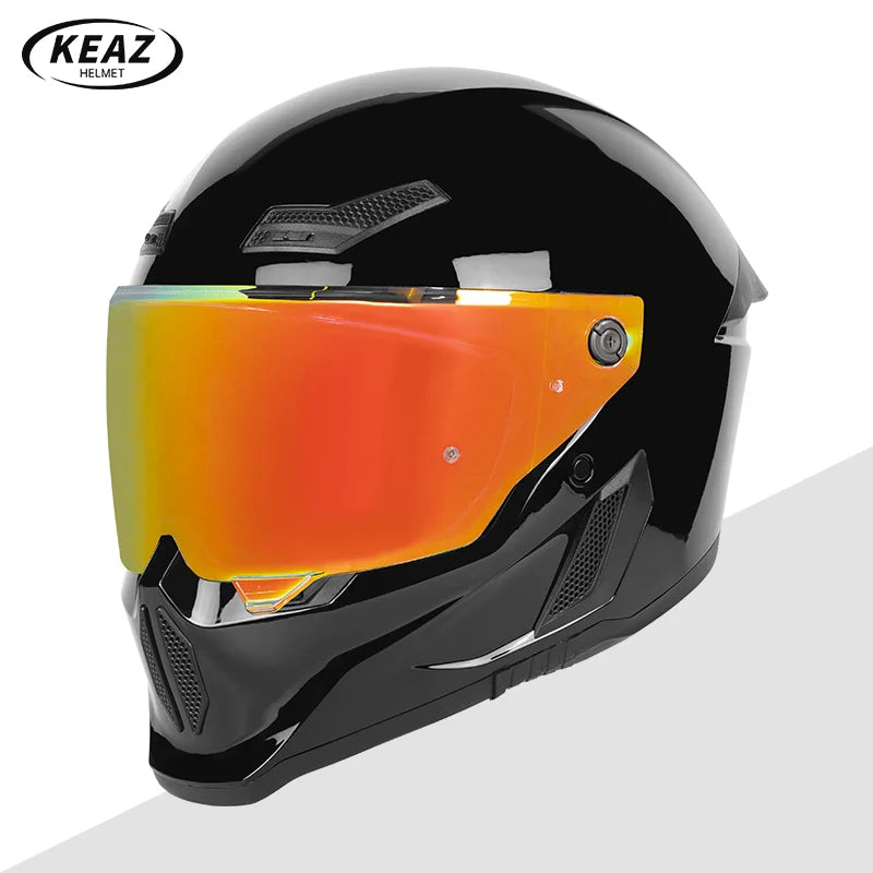 Motorcycle Helmet All-Season Universal Retro Men's Bike Racing Street Bike Riding Running Motorcycle Riding Safety Helmets