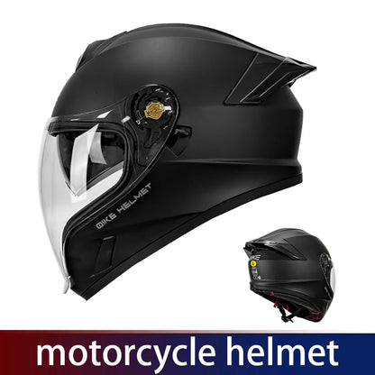 Motorcycle helmet men and women motorcycle double lens anti-fog full helmet cruise pedal four seasons universal helmet DOT certi
