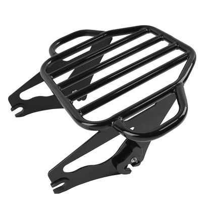 Motorcycle Chrome Two-Up Detachable Luggage Rack For Touring Electra Glide Road Glide Street Glide CVO Road King 2009-2024