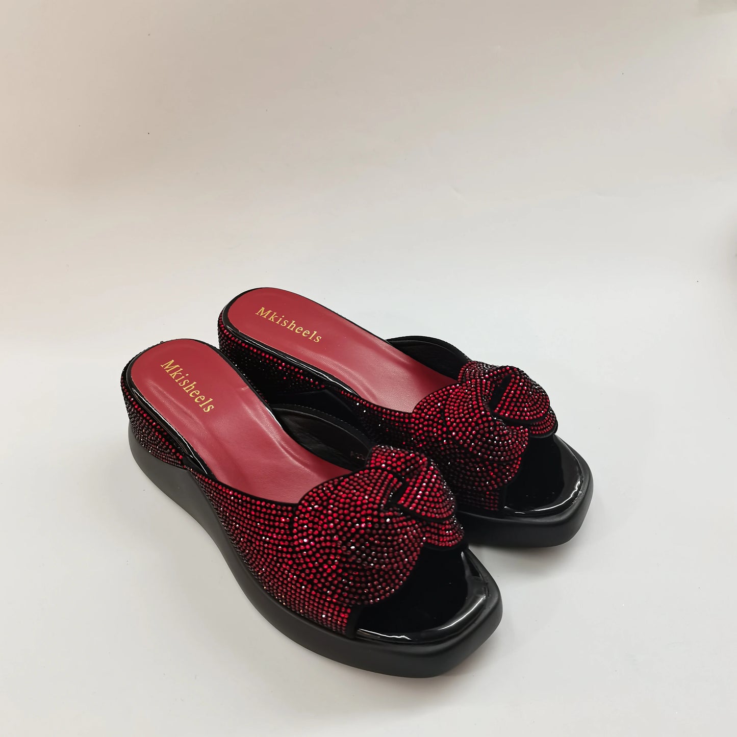 New Trendy Mid-heel Women's Sequins Slippers Outdoor Casual Slippers, High Quality Lady Party Shoes Elegant Shoes F5-1112-2