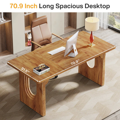 Tribesigns Executive Desk, 70.9" Large Office Computer Desk, Conference Table Meeting Room Table, Workstation Business Furniture