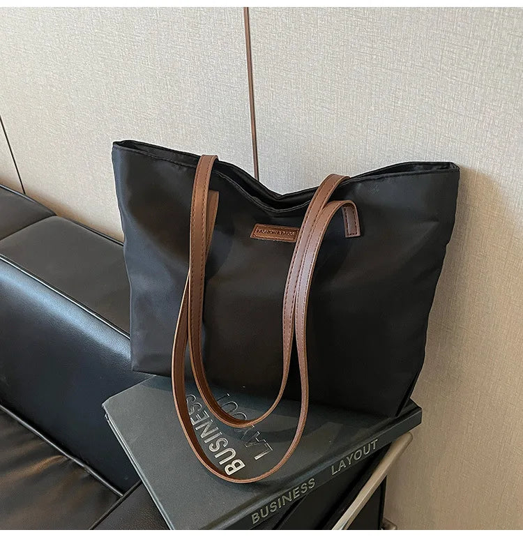 Casual Women's Oxford Cloth Shoulder Bags College Commuter Ladies Waterproof Tote Shopping Bag Large Capacity Female Handbags
