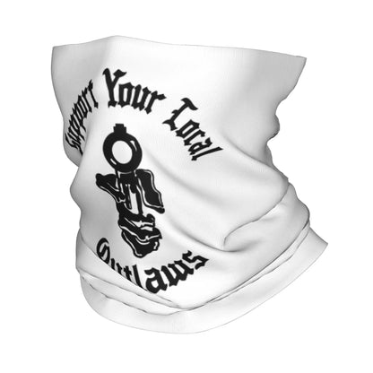 Outlaws Mc Support Bandana Neck Gaiter Printed Wrap Mask Scarf Warm Headwear Outdoor Sports For Men Women Adult All Season