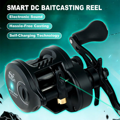 Ultralight DC Fishing Wheels Long Cast Self Charging Electric Baitcasting Reels 5+1Bearings 7.2:1 Ratio Versatile Casting Reels