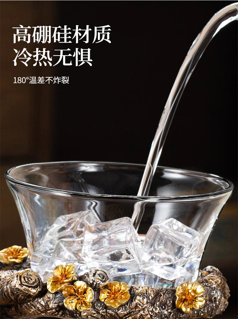Glass Tea Set Home Kung Fu Tea Cup Magnetic Suction Teapot Artifact