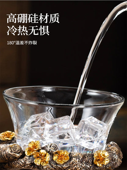 Glass Tea Set Home Kung Fu Tea Cup Magnetic Suction Teapot Artifact