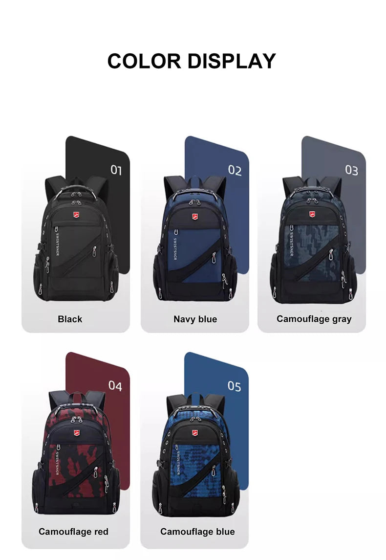 2026 Waterproof 17/20 Inch Laptop Backpack Men Airplane Travel Everyday Backpacks Women Oxford Rucksack Male School Bag Mochila