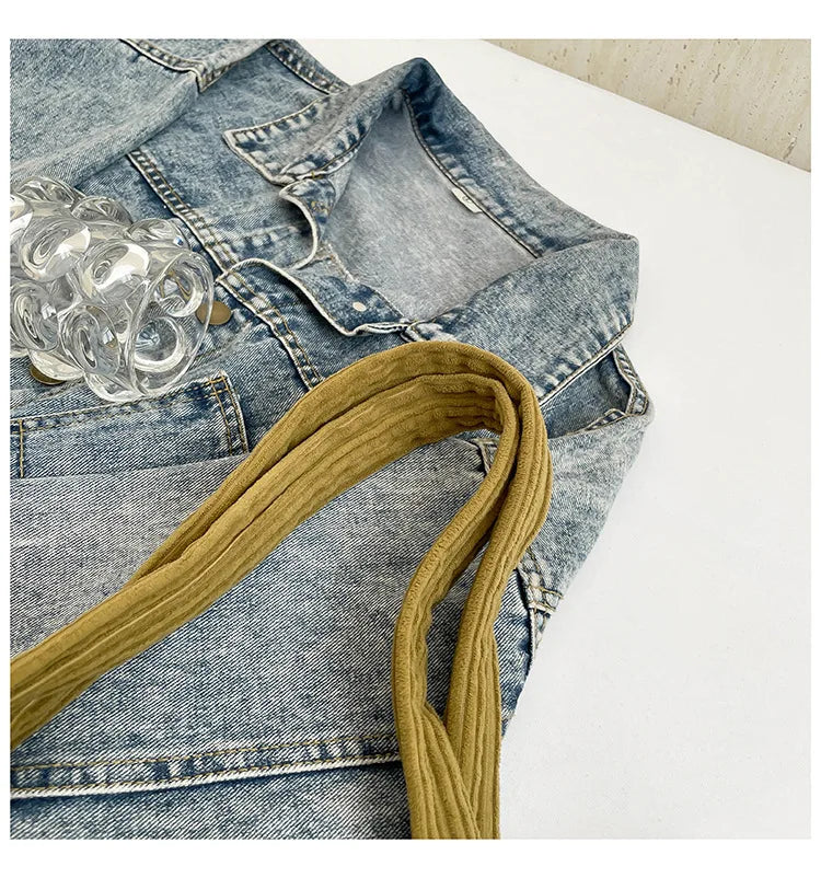 Casual Corduroy Handbag with Zipper Closure Light and Large Capacity Fixed Shoulder Strap Solid Color Daily Commuter Handbag