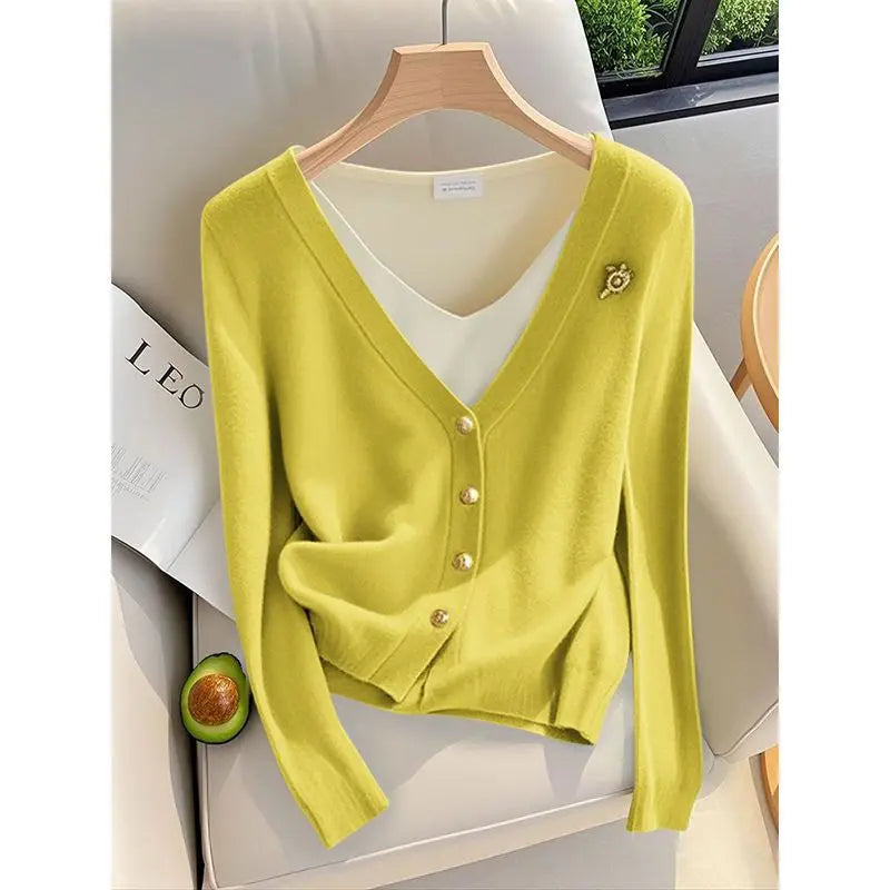 Thin Cardigan Sweaters for Women Clothing Autumn Fashion Clothes Basic Coat Women Jacket Casual Outerwear Streetwear Knit Tops