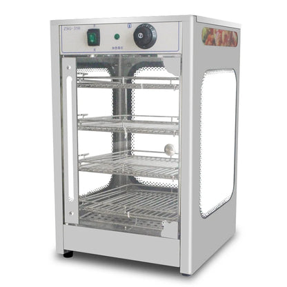 4 Layers Commercial 800W Stainless Steel Pizza Warmer  Display Showcase Hot Food Display Patty Warmer
