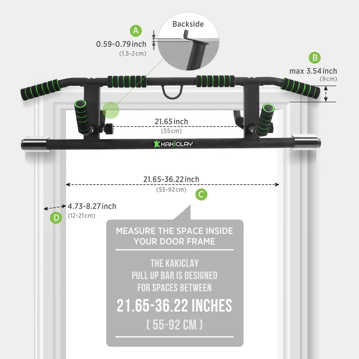 Multi-Grip Pull Up Bar with Smart Larger Hooks Technology - USA Original Patent, Designed, Shipped, Warranty