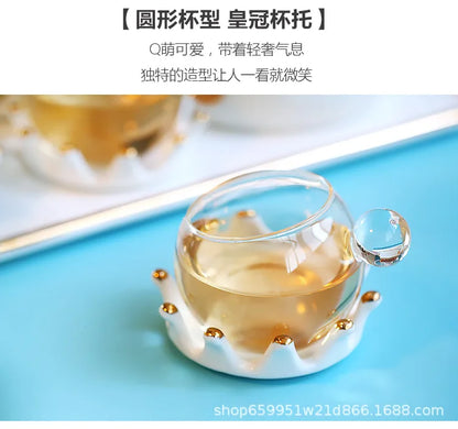 Nordic Afternoon Tea Set Flower Tea Cup Set Boiled Fruit Teapot Candle Heated Teapot Home Gifr