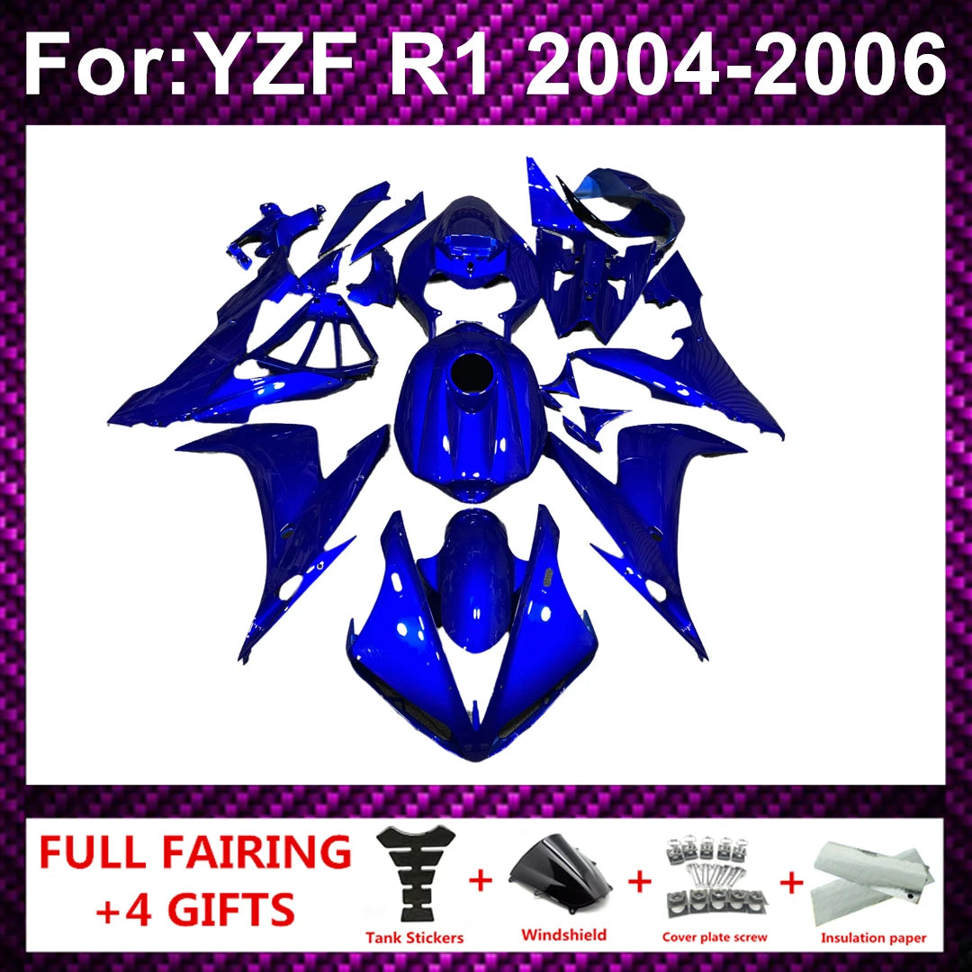 Motorcycle Fairing Kit ABS Plastic Body Injection Fairings Bodywork Bodykits For  R1 YZF1000 YZFR1 YZF-R1 2004 2005 2006