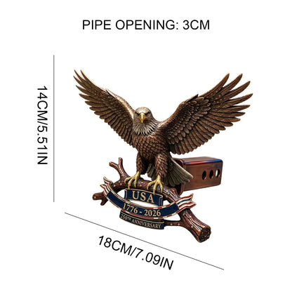 Patriotic Bald Eagle Hitch Cover USA 250th Anniversary Hitch Cover for Most Pickup Trucks SUVs and Campervans Vehicle Decoration