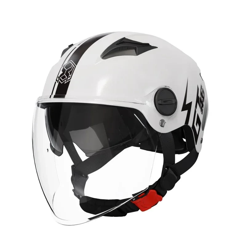 New Fashion ABS Unisex Motorcycle Helmets Motorcycle Accessories Helmet for Adults Long Lens White