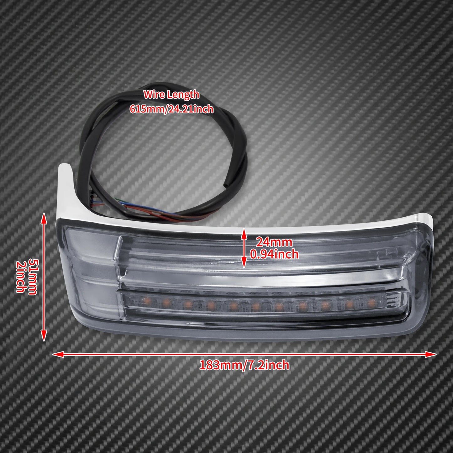 2xMotorcycle LED SaddleBag Turn Lamp Light Run Brake Light For Harley Touring Street Glide Road King FLHR Limited CVO 2014-2022