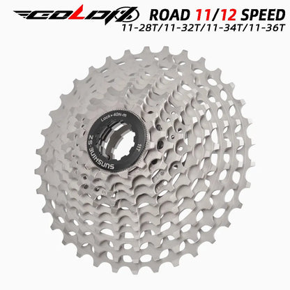 GOLDIX Ultralight CNC Road Bike Cassette 11/12 Speed k7 11S 12S 28T/32T/34T/36T Cassette Sprocket for SHIMANO HG