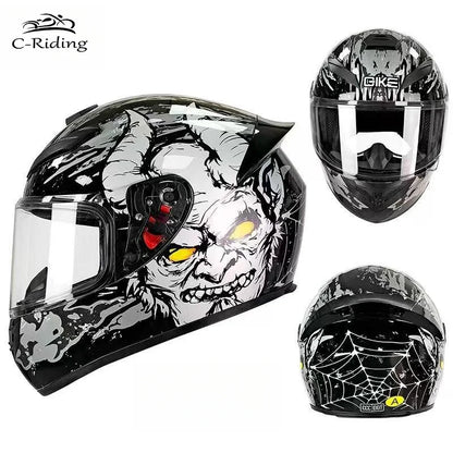 Adult Helmets For Motorcycle Full Face Helmet HD Visors Capacete De Moto Capacetes DOT Approved