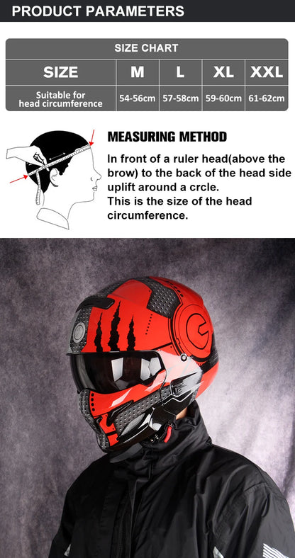 New Scorpion Retro Motorcycle Cascos Moto Locomotive Personality Multi-purpose Combination Helmet  Detachable Multi-purpose