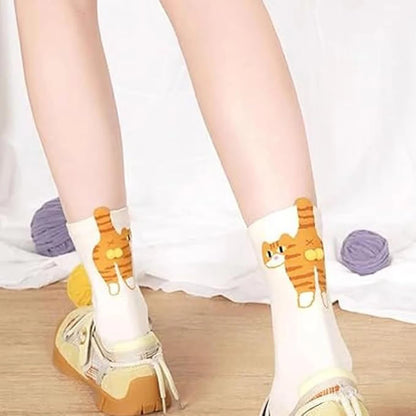 1/2/3Pair Cartoon Cute Cat Balls Cotton Socks Funny Cat Cotton Socks Breathable Soft Novelty Stocking Kawaii Gift Sock for Gifts