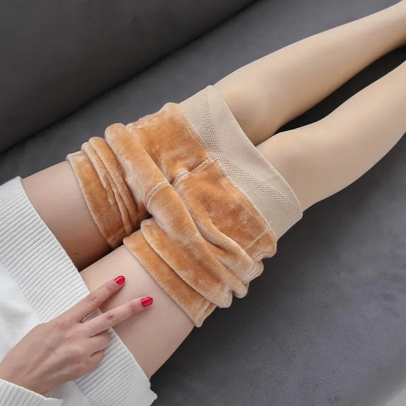 1/2pairs New Colorful Winter Warm Velvet Leggings for Women High Waist Tights Stretchy Leggings Sexy Stockings Fleece Pantyhose