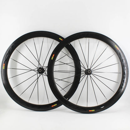 New White Black Gray 700C 50mm Road bike alloy bicycle wheelset clincher rims V Disc brake Thru Axle center lock hubs wheels
