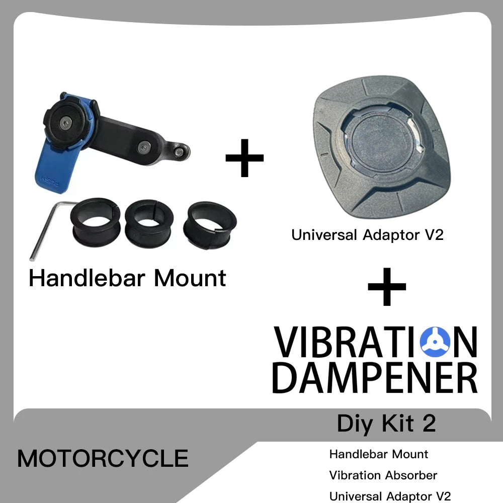 Motorcycle Handlebar Stem Fork Mount Holder Phone Mount Vibration Dampener MAG Universal Adaptors Wireless Charger Mirror Brake