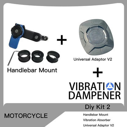 Motorcycle Handlebar Stem Fork Mount Holder Phone Mount Vibration Dampener MAG Universal Adaptors Wireless Charger Mirror Brake
